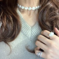 코인 바로크진주 초커목걸이 14k (Coin Baroquepearl Chocker Necklace)