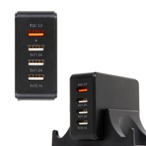 스위스윈 가정용 멀티 4포트 충전기 9V 고속충전 업소용 SWW4P1Q