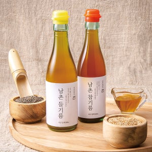 제철밥상 방앗간 들기름 참기름 300ml 국내산 햇깨 100%