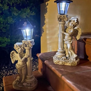 정원 꾸미기 조형물 소품 인테리어 마당 테라스 천사 조각상 태양광 정원등