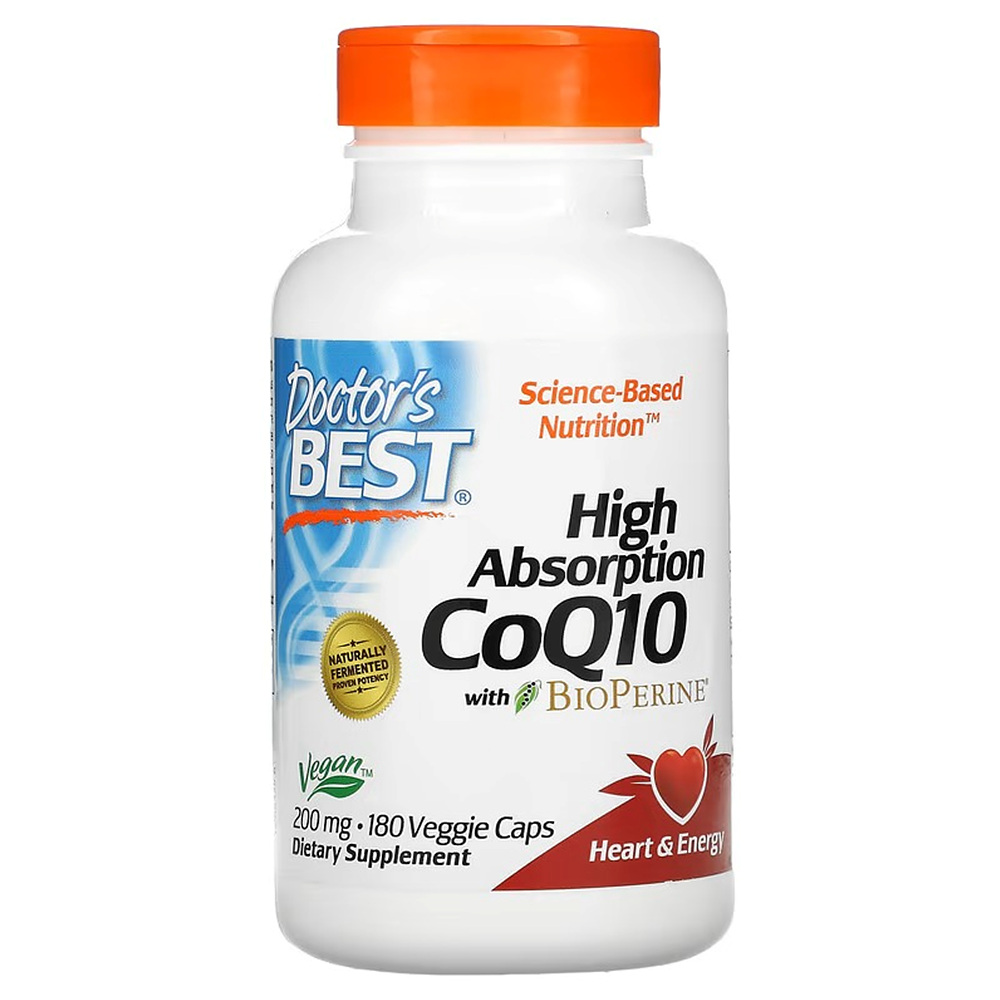 닥터스베스트 고흡수 코큐텐 <b>CoQ</b>10 200mg 180정 베지 캡슐 <b>바이오페린</b> 유비퀴논