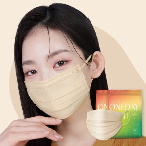 CLA 클라 덴탈마스크 원데이핏 50+50매 대형 일회용 마스크 스킨베이지