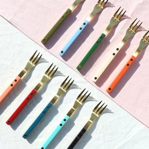 쌍띠에 티포크 보겐 과일포크 골드
