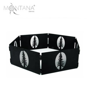 heavy 블랙스틸 화로대 가드 캠핑 바람막이