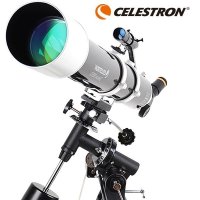 Celestron Deluxe 90 EQ F10 90mm HD 멀티 코팅 전문 굴절 기 독일 적도 마운트가있는 천문 망원경