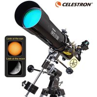 Celestron-파워시커 80EQ 1000X 수동 독일 적도 80mm 천체 망원경, 전문가용 별 관측 어린이용