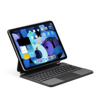 아이패드 호환 키보드iPad Pro 11 12.9 2021 Air 4 5 케이스 키보드 플로팅 디자인 트랙 패드 용 블루투스 매직