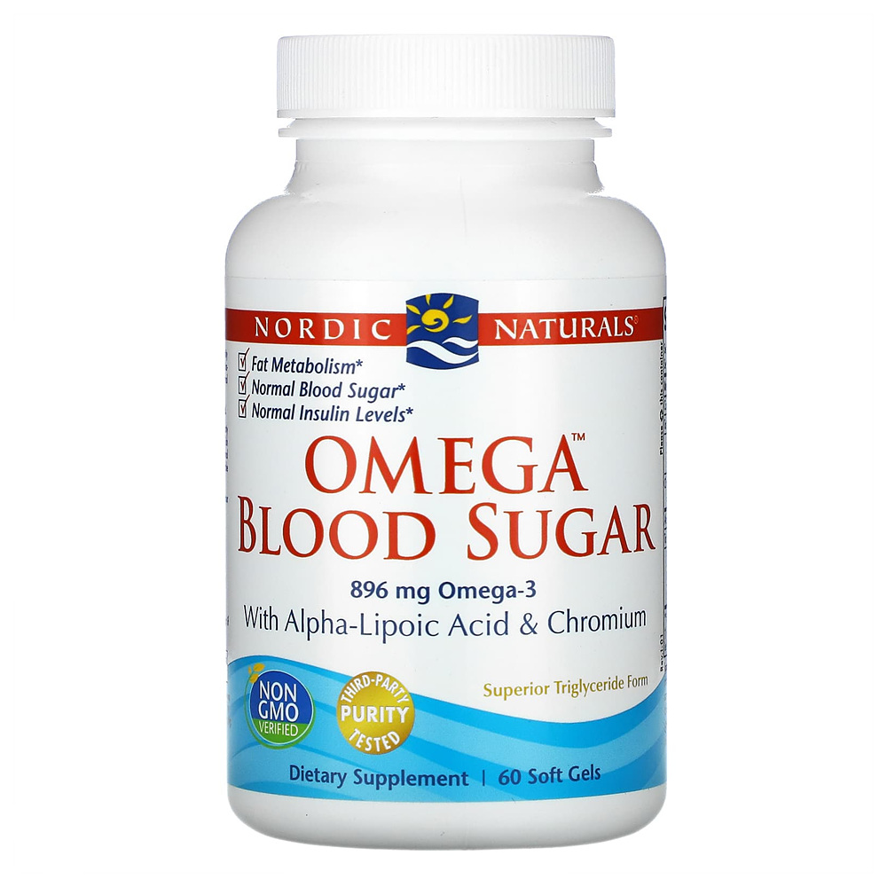 노르딕 <b>오메가 블러드 슈가 896mg</b> EPA DHA 소프트젤 60캡슐