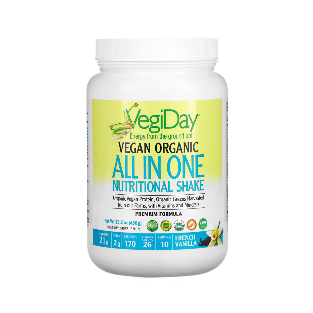 내추럴팩터스 <b>베지데이</b> 식물성 <b>올인원</b> 영양 <b>쉐이크</b> 분말 가루 430g 바닐라 10회분