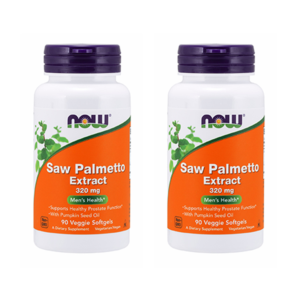 <b>나우푸드 쏘팔메토</b> 추출물 320mg 90정 2개 6개월분 호박씨오일