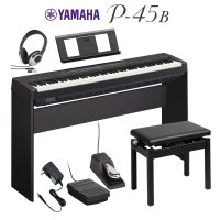 YAMAHA 디지털 피아노 P45B 세트 (전용 스탠드,의자,페달,헤드폰)