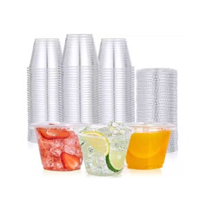 과일컵 디저트 용기 210ml (7온스) 박스 1,000개 세트 평 & 돔뚜껑