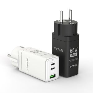 뷰씨 65W 접지 GaN PD C타입 PPS 고속 멀티 포트 초고속 충전기 어댑터