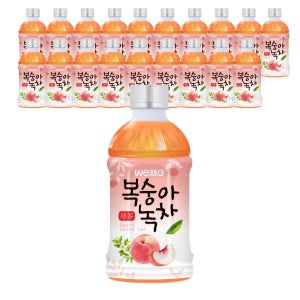 웰그린 복숭아 레몬 자두 녹차 음료 340ml