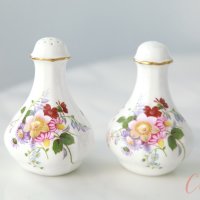 [앤틱조리통] 로얄크라운더비 포지스 후추&소금통 세트, Posies salt & pepper set