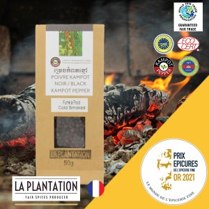 캄보디아통후추 라 플랜테이션 캄폿후추 훈제 블랙 크라프트 50g LA PLANTATION