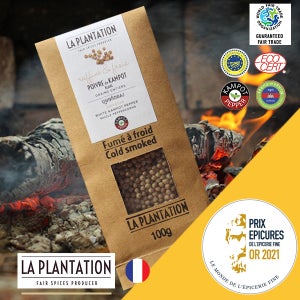 캄보디아통후추 라 플랜테이션 캄폿후추 훈제 화이트 KRAFT 100G LA PLANTATION