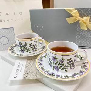 트위그뉴욕 커피잔 세트 찻잔 2인조 포겟미낫 집들이 선물 결혼 기념일 부모님
