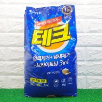 테크 가루세제 브라이트닝 얼룩 냄새제거 (일반드럼겸용) 6kg 세탁 분말