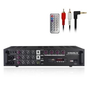 카날스 EMA-400N 400W 4채널 매장용앰프 블루투스 매장 카페 파워앰프 AUX케이블