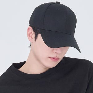 두발로 베이직 빅사이즈 무지 대두 볼캡 모자 블랙