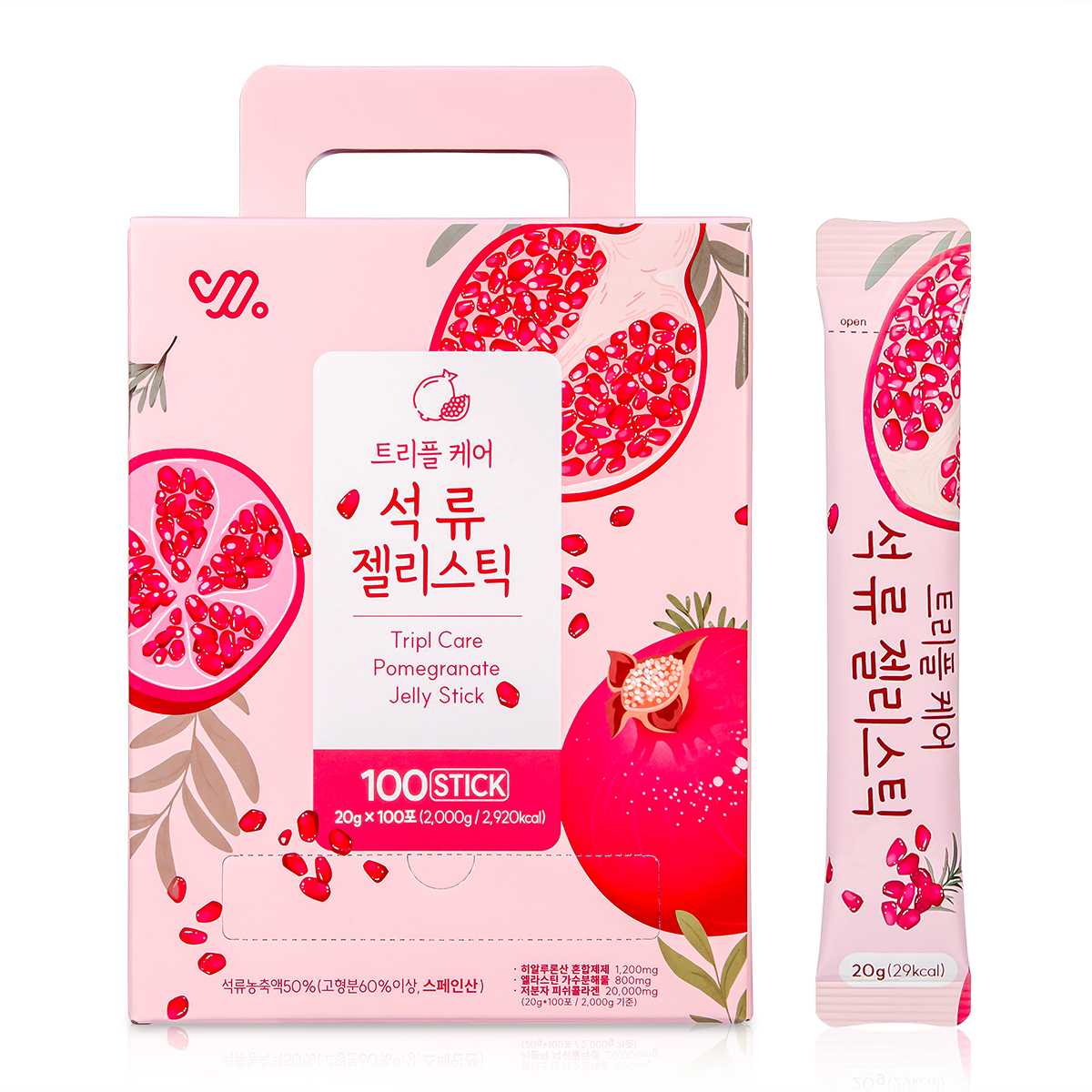 웰니스바이오 트리플 케어 <b>콜라겐</b> <b>석류</b> 젤리 스틱 20g 100포 벌크형