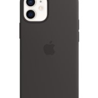 애플 아이폰12 미니 정품 실리콘 케이스 맥세이프(블랙/화이트)