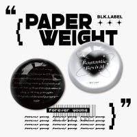 반구 크리스탈 문진 paperweight 모던 흑백 심플 오브제