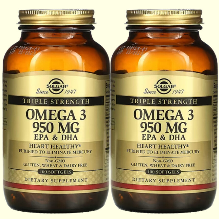 1+1 <b>솔가</b> 알티지 <b>오메가3</b> 트리플 950mg EPA DHA 100정 식물성캡슐