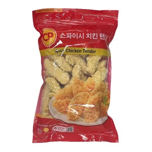원씨푸드 CP 스파이시 치킨 텐더 1kg 순살치킨 스트립 케이준