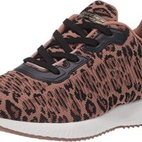 Skechers 여성 Bobs Squad-Leopard 스니커즈