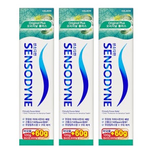 센소다인 오리지널 플러스 치약 대용량 160g 3통
