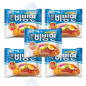팔도 비빔면 130g 5봉 봉지면 새콤달콤 간식