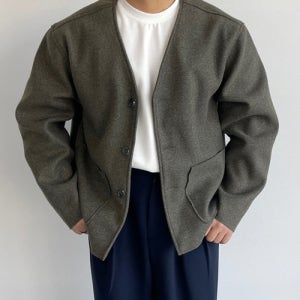 남자크롭가디건 남자숏가디건 남성울카디건