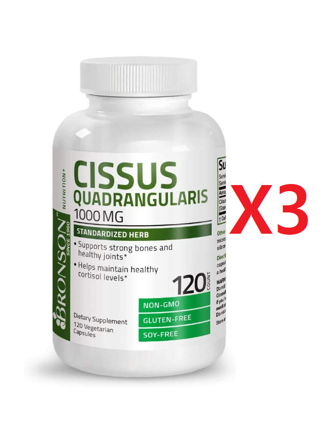 <b>브론슨</b> 시서스 씨서스 시저스 가루 분말 추출물 1000mg 120캡슐 3개