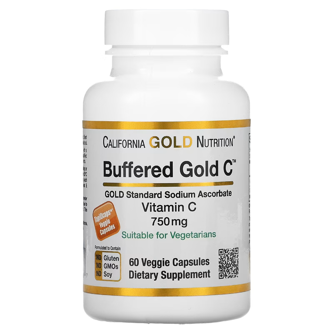 캘리포니아 골드 뉴트리션 아스코르브산 <b>비타민C 750mg</b> 60 야채캡슐