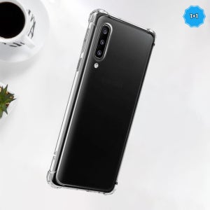 1+1 범퍼 가드 TPU 젤리 케이스 투명, 갤럭시A90
