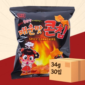 매운콘칩34g30입 옛날 추억의 불량식품 과자