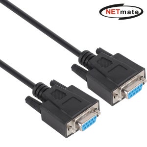 넷메이트 NMC-SFF18B 9핀 NULL MODEM 케이블 1.8m (블랙)