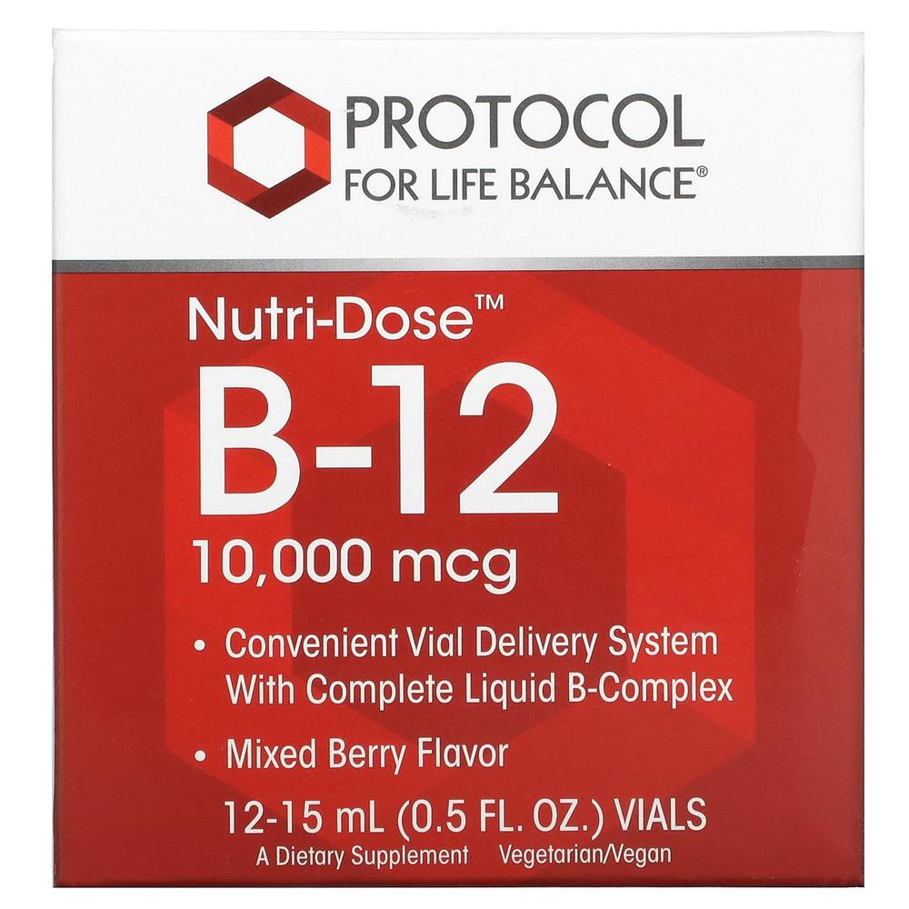 <b>프로토콜 포 라이프 발란스</b> Protocol for Life Balance <b>비타민B12</b> 믹스베리 10,000mcg 액상 (12X15ml)