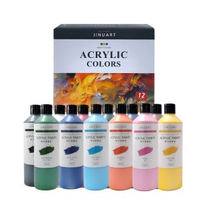 아크릴물감 대용량 푸어링아트 500ml 12색 세트 어린이 성인 취미 미술