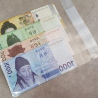 10장 용돈 비닐 봉투 돈 투명 지폐 현금 선물 부모님 OPP 포장 돈케이크 접착 이벤트