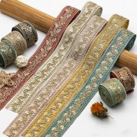 반짝이 원단 1Yard Sequined Embroidered Ribbon Ethnic Fabric Trim DIY Sewing Accessories