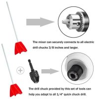 임팩 원터치 드릴척 1/4inch Hex Shank Drill Chuck & Epoxy Mixer Attachment with 에폭시 수지 라텍스 오일 페인트