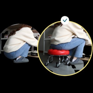 바퀴달린앉은뱅이의자 걸레의자 동글뱅이 좌식 회전 앉는 작업