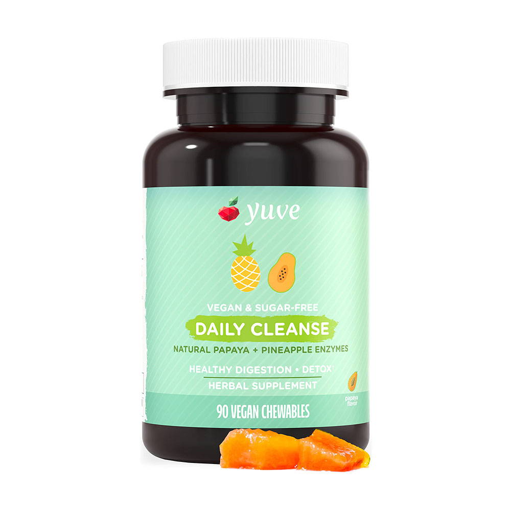 Yuve 데일린 클린즈 파파야 파인애플 효소 90정 브로멜라인 식물성 츄어블 소화 효소