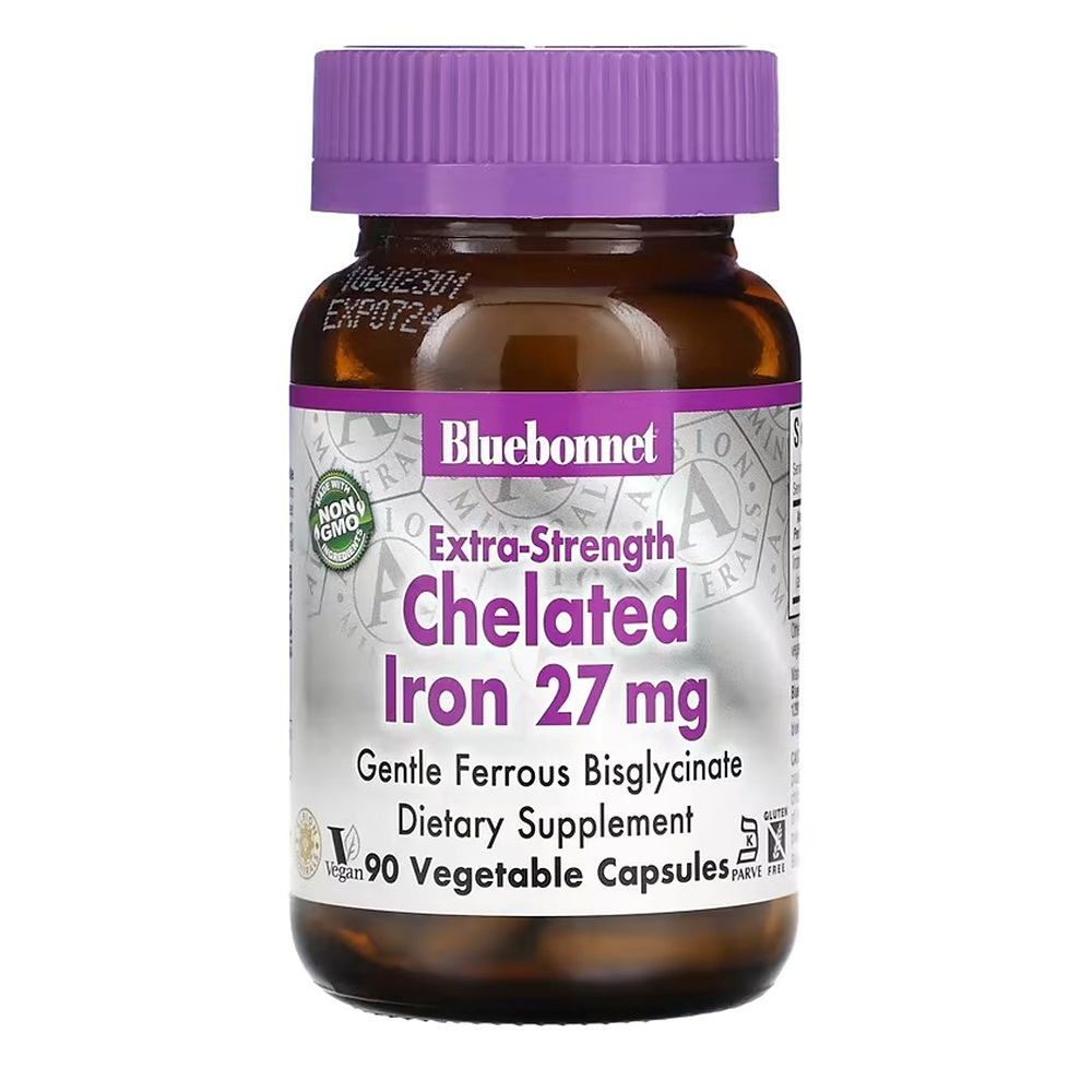 블루보넷 Bluebonnet <b>킬레이트 아이언</b> 철분 <b>27mg</b> 베지캡슐90정 X 1통
