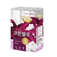 [핫딜] 코튼블루 3겹 30롤 휴지 천연펄프 화장지