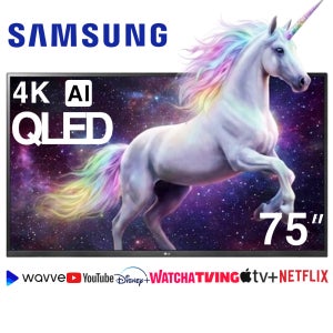 삼성 190cm(75인치) QLED 4K UHD 스마트 TV 75Q6F 수도권스탠드