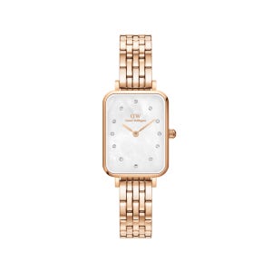 다니엘 웰링턴 QUADRO LUMINE 5-LINK MELROSE 펄화이트 패션시계